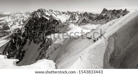 Similar – Image, Stock Photo Ascent Arlberg Freeride