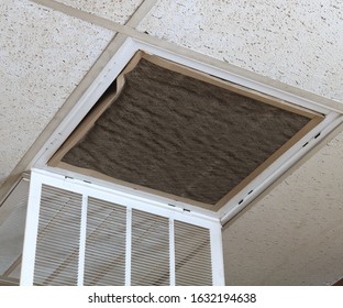 Extremely Dirty Heating And Air Conditioning Vent In Need Of Maintenance
