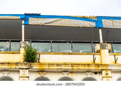 Extremely high converting stock visual showing dramatic resort collapse and jungle domination in Patong Beach Kathu District Phuket Island Province Southern Thailand in Southeast Asia.