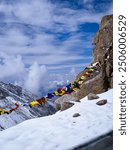 An eye catching view of snow covered mountains of Khurdugla Pass at Leh Ladakh India 