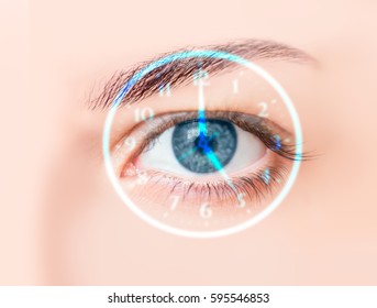 eye and clock