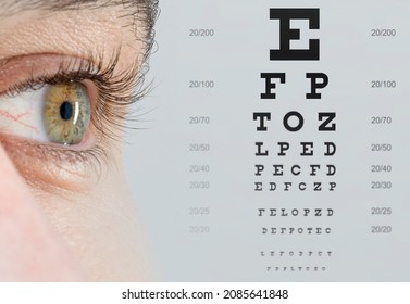 eye doctor chart test  concept
