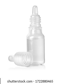 Eye Drop Bottle Isolated On White Background, With Clipping Path