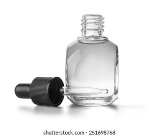 Eye Dropper Bottle Isolated With Clipping Path On A White Background