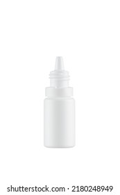 Eye Dropper Bottle Isolated On A White Background
White  Medical Eye Dropper Container.