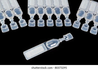 Eye Drops Capsule On Isolated Black