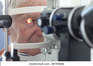 Eye Examination At The Slit Lamp 