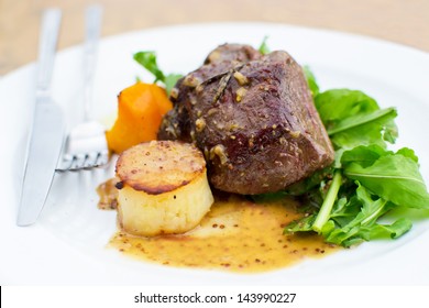 Eye Fillet With Charred Potato And Pumpkin