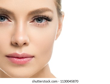 Eye lashes woman beauty face macro