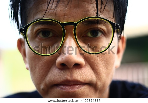 \
The eye of man in Asia and\
Glasses accessories personality to look good for all\
ages.in-Thailand.