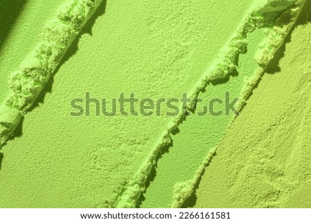 Eye shadow khaki apple green cracked and smudge texture background