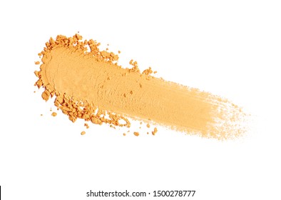 Eye Shadow Matte Yellow Sand Texture Background White Isolated 