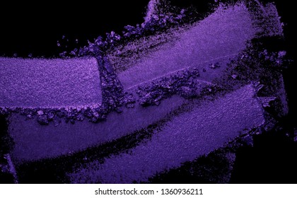 Eye Shadow Metallic Blueberry Purple  Texture Background Black Isolated 