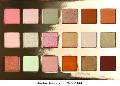 Eye shadow palette isolated on white background. Copy space. - Shutterstock ID 1345241444