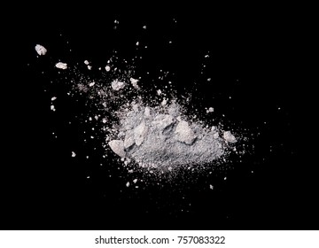 Eye Shadow Scattered Silver Black Isolated Background