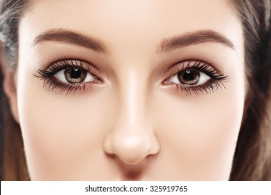 Eye woman eyebrow eyes lashes 
