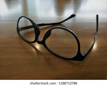 Eyeglass on Table, Eyeglass, Table, Empty Space...