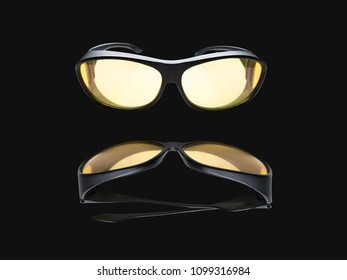 Eyeglasses For Driving At Night - Black Background