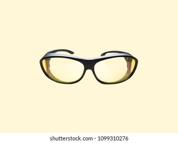 Eyeglasses For Driving At Night - Yellow Background