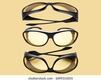 Eyeglasses For Driving At Night - Yellow Background