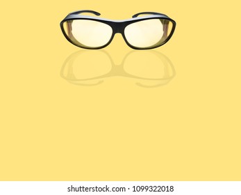 Eyeglasses For Driving At Night - Yellow Background