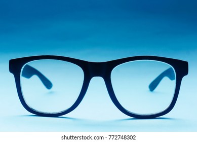 Eyeglasses Over Blue Background Stock Photo 772748302 | Shutterstock