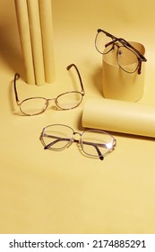 Eyeglasses vibrant background concept photo styling - Shutterstock ID 2174885291