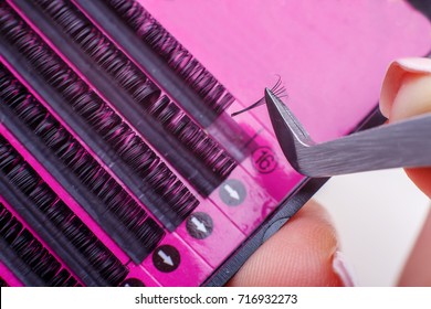 Eyelash Extension tools on white background. Accessories for eyelash extensions. Artificial lashes