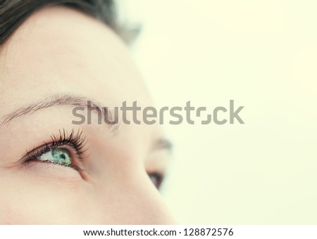 the eyes of a young woman