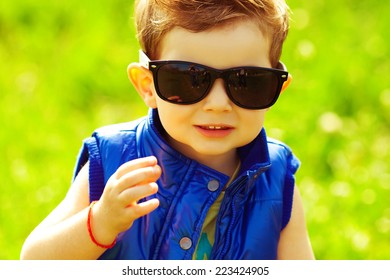 Happy Smiling Little Boy Sun Glasses Stock Photo 1762640669 | Shutterstock