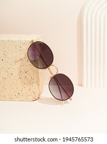 Eyewear sunglasses photography. The product still a life concept. Minimal still life. - Shutterstock ID 1945765573
