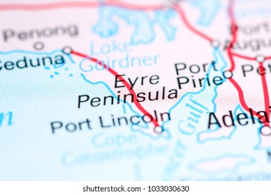 Eyre Peninsula. Australia On A Map