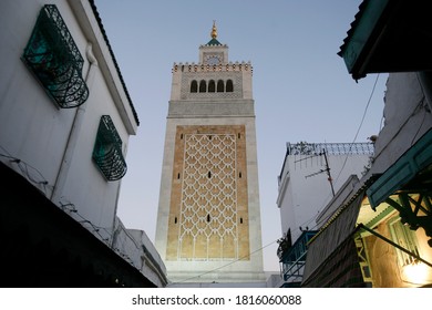 The Ez Zitouna Or Al Zaytuna Mosque In The Medina Of The Old City Of Tunis In North Of Tunisia In North Africa,  Tunisia, Sidi Bou Sair, March, 2009