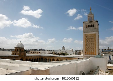 The Ez Zitouna Or Al Zaytuna Mosque In The Medina Of The Old City Of Tunis In North Of Tunisia In North Africa,  Tunisia, Sidi Bou Sair, March, 2009