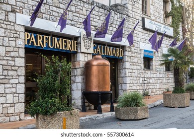 Eze, France - November 4, 2016: The Historical Galimard Perfumery In The Picturesque Medieval Village Eze In French Riviera Near Nice. 