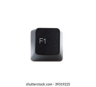 The F1 Key From A Black Computer Keyboard