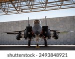 An F-15E Strike Eagle assigned to the 335th Expeditionary Fighter Squadron