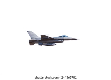 f16 falcon fighter jet on white background
