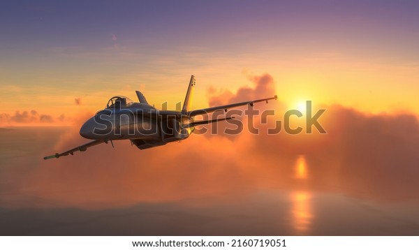 F-18 Maverick Top Gun aircraft flying\
over the sky, 26 May, 2022, San Diego,\
California.