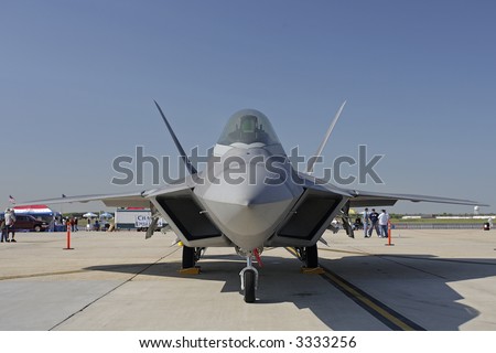 F-22 Raptor On The Ground, Front View