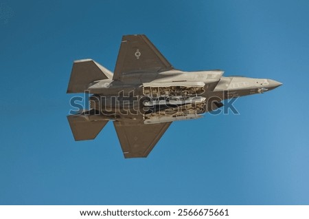 F-35 demonstrating performance with weapons bay doors open at Gowen Thunder Airshow