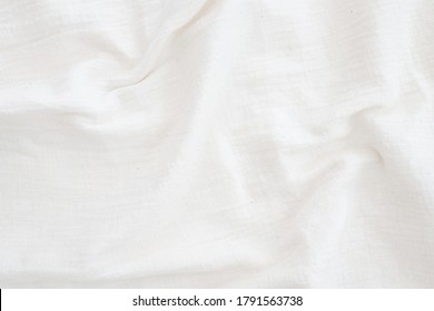 Fabric Backdrop White Linen Canvas Crumpled Natural Cotton Fabric Natural Handmade Linen Top View  Background  Organic Eco Textiles White Fabric Texture