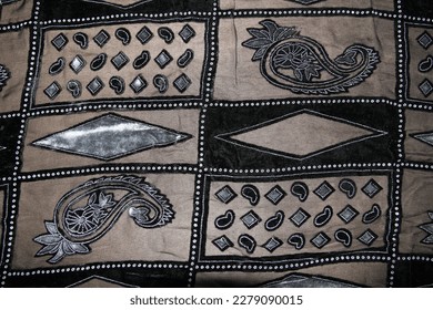 Fabric background with geometric pattern