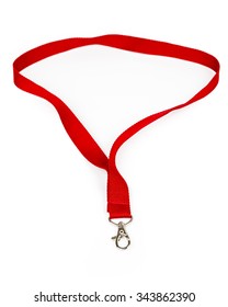 Fabric Badge Lanyard - Isolated On White Background