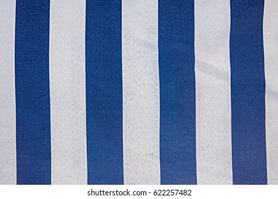 Fabric With Blue And White Stripes