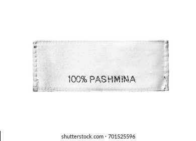 Fabric Composition Clothes Label On White Background