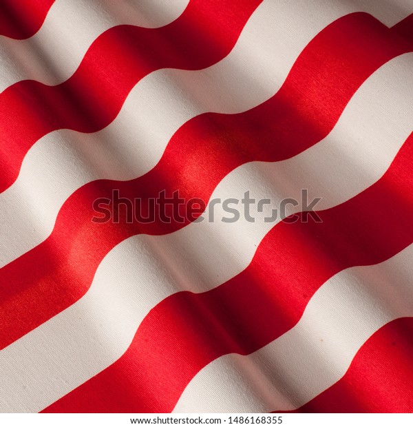 Fabric Cotton Wide Redandwhite Stripe Cotton Stock Photo Edit Now