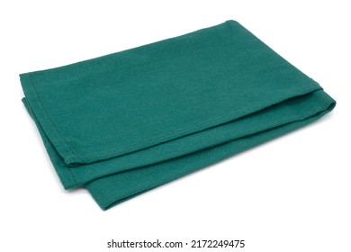 The Fabric placemat isolated on white background. Selective focus.