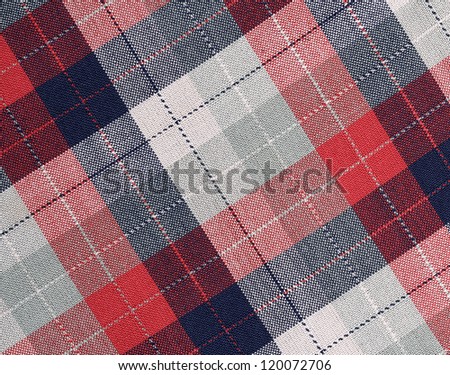 Fabric plaid texture. Cloth background