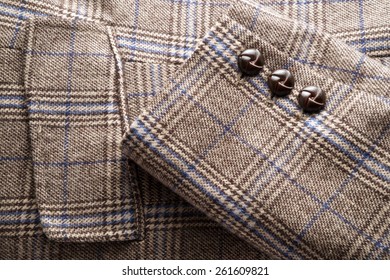 Fabric - Plaid Tweed Jacket Detail